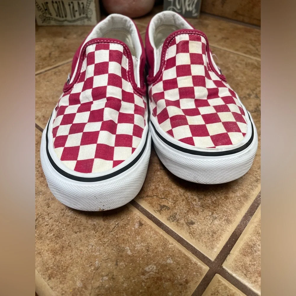 Pink Checkered Vans Women’s Size 5 - Picture 3 of 6